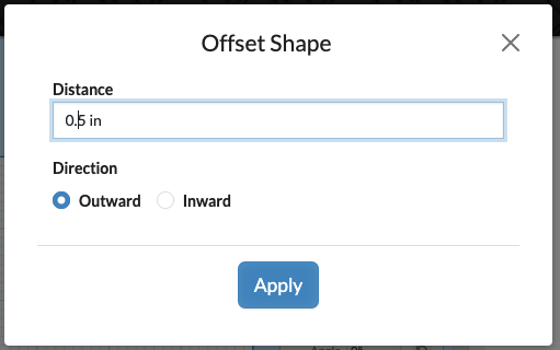 Offset modal