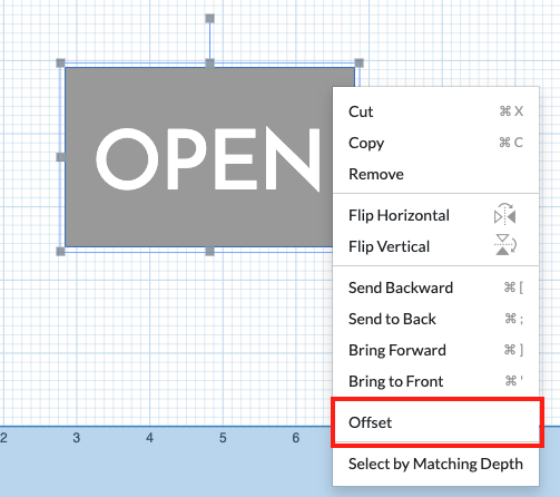 Right-click offset
